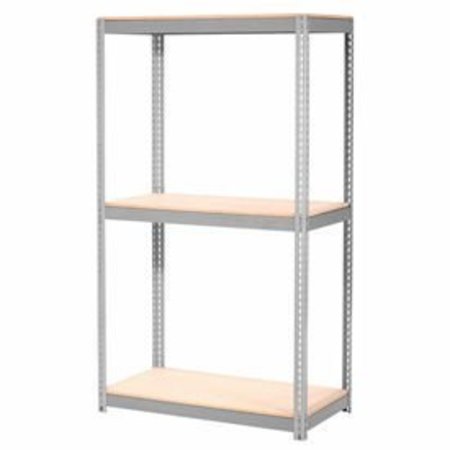 GLOBAL EQUIPMENT Expandable Starter Rack 60x36x84 3 Level Wood Deck 1000 lb. Cap Per Deck GRY 716375